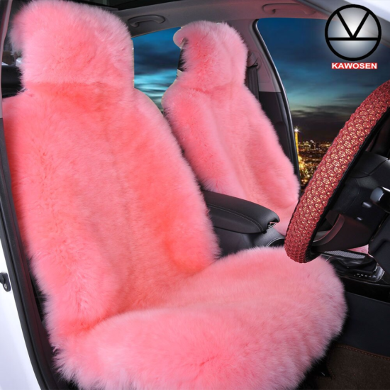 Whole Sheepskin Front Car Seat Cover Universal, Super Warm, Promotion Wool Seat Covers From KAWOSEN 1PCS