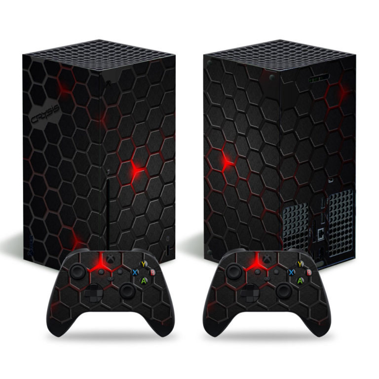 Protective Vinyl Sticker Decal Cover for Xbox Series X Console & 2 Controllers