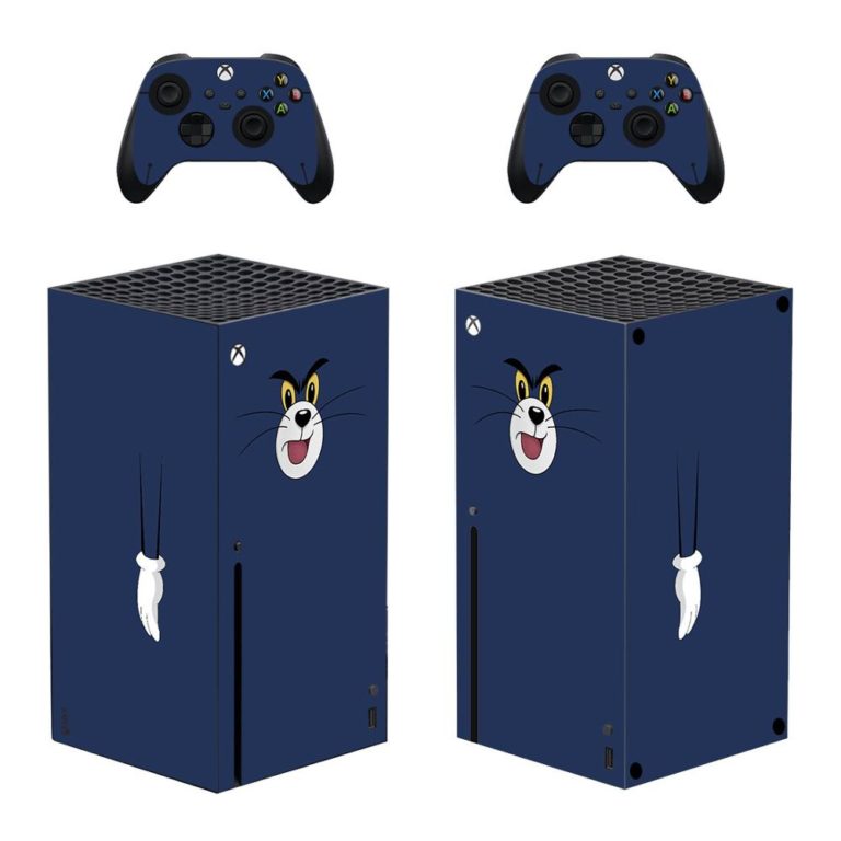 Cat Skin Sticker Decal Cover for Xbox Series X Console and 2 Controllers Xbox Series