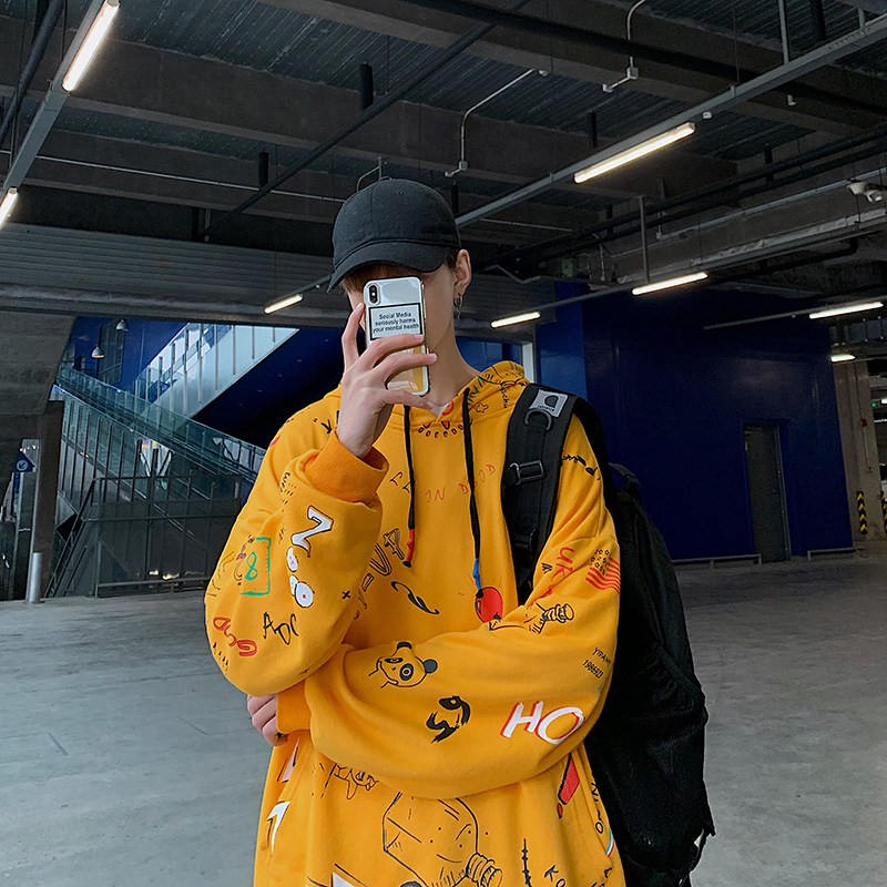 Harajuku Anime One Way Sweatshirt Oversized Japanese Streetwear Harajuku Anime One Way Sweatshirt Oversized Japanese Streetwear