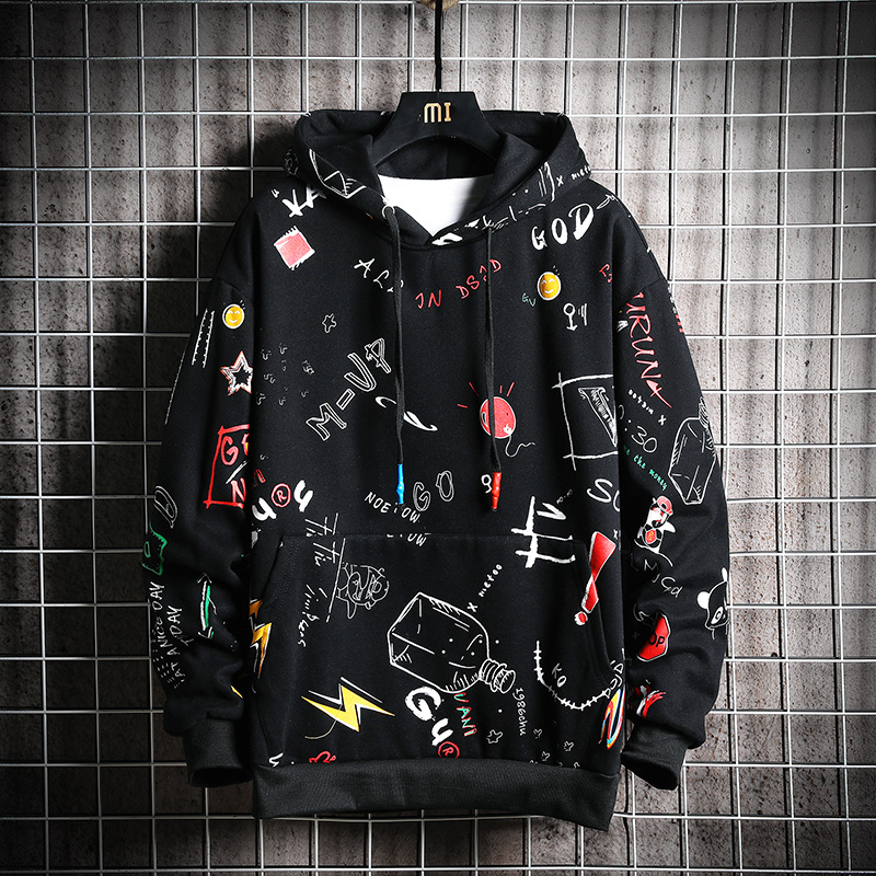 Harajuku Anime One Way Sweatshirt Oversized Japanese Streetwear Harajuku Anime One Way Sweatshirt Oversized Japanese Streetwear