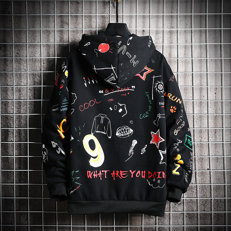 Harajuku Anime One Way Sweatshirt Oversized Japanese Streetwear Harajuku Anime One Way Sweatshirt Oversized Japanese Streetwear