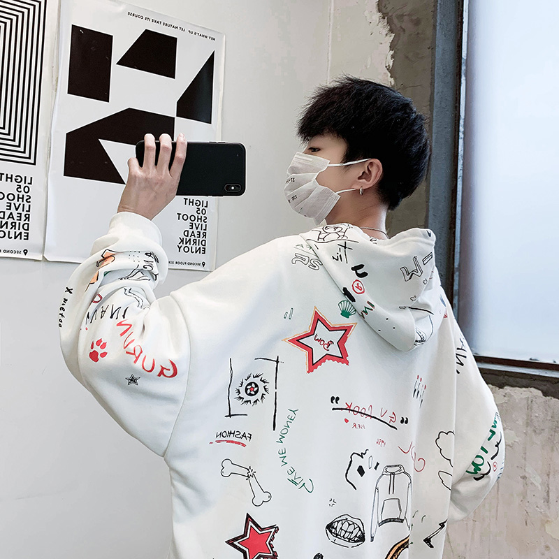 Harajuku Anime One Way Sweatshirt Oversized Japanese Streetwear Harajuku Anime One Way Sweatshirt Oversized Japanese Streetwear