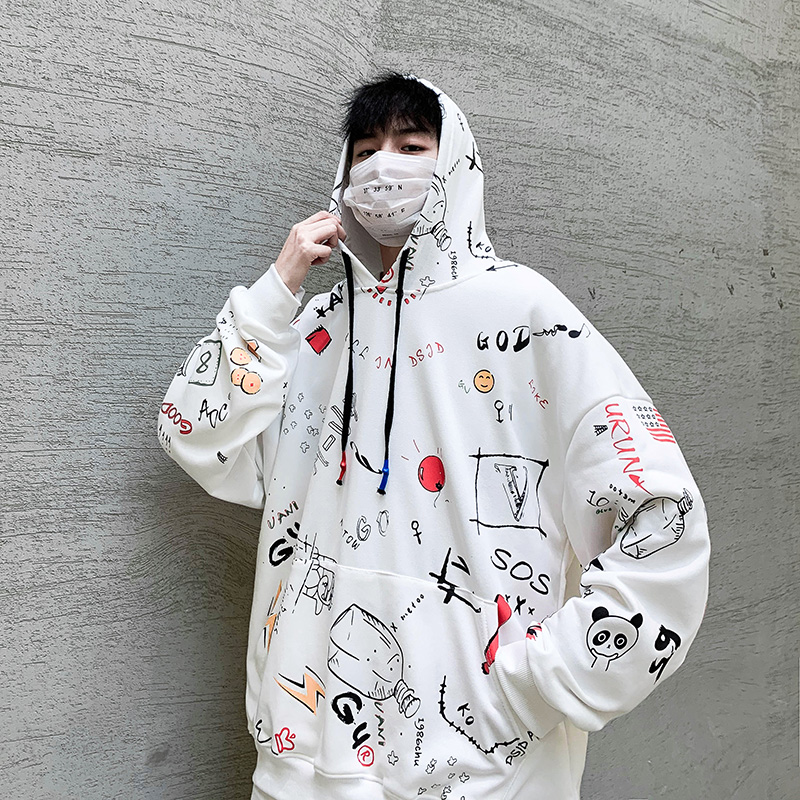 Harajuku Anime One Way Sweatshirt Oversized Japanese Streetwear Harajuku Anime One Way Sweatshirt Oversized Japanese Streetwear