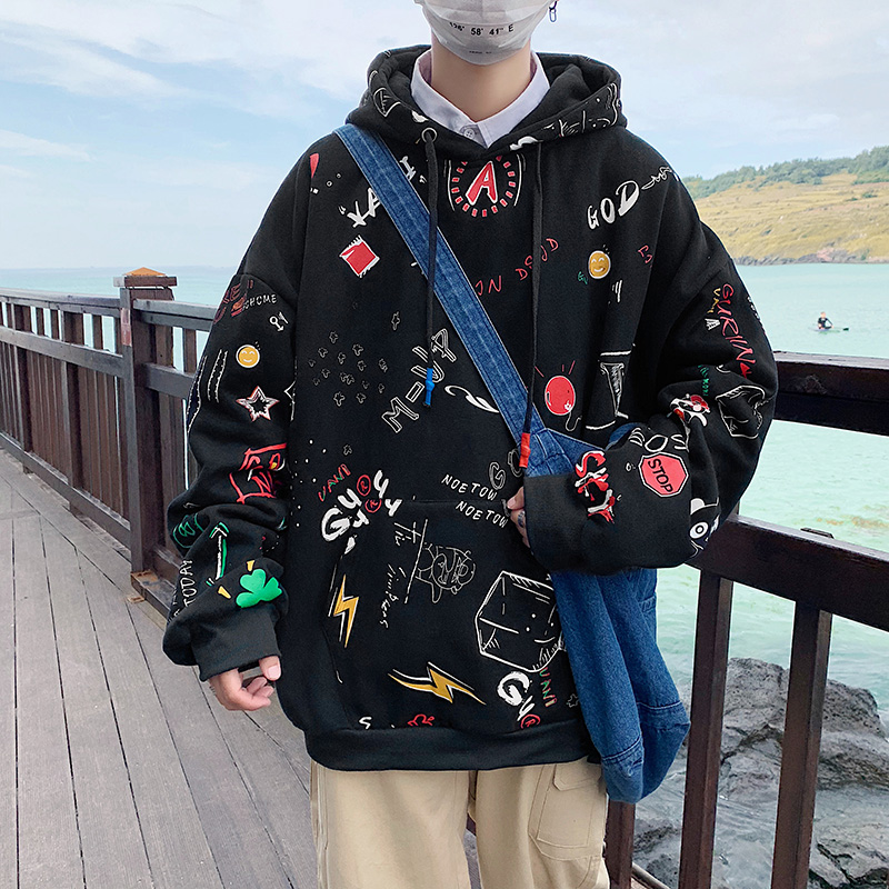 Harajuku Anime One Way Sweatshirt Oversized Japanese Streetwear Harajuku Anime One Way Sweatshirt Oversized Japanese Streetwear