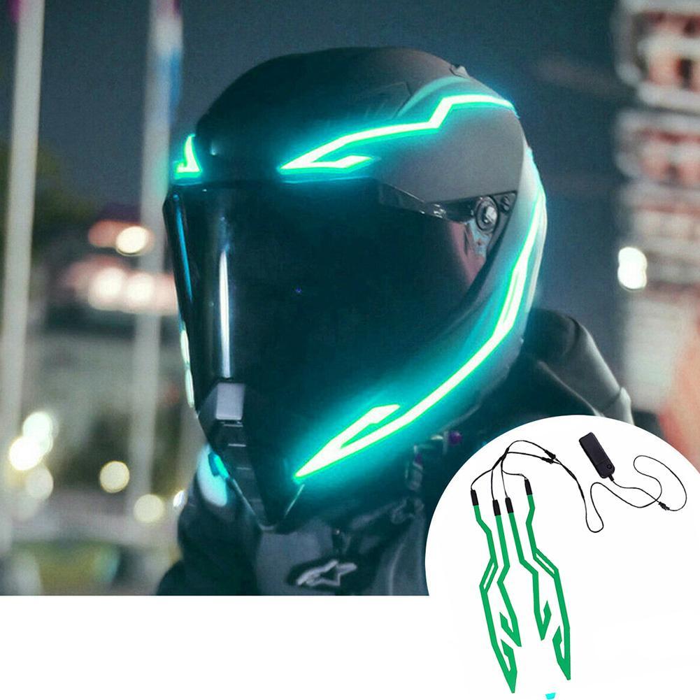 Light Flashing Stripe Motorcycle Helmet Luminous Sticker LED Night Riding Lights Light Flashing Stripe Motorcycle Helmet Luminous Sticker LED Night Riding Lights