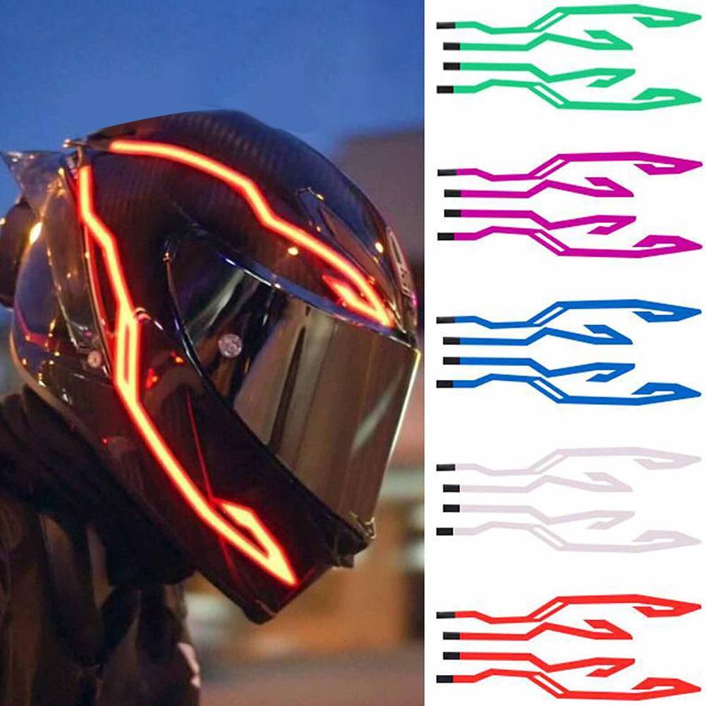 Light Flashing Stripe Motorcycle Helmet Luminous Sticker LED Night Riding Lights Light Flashing Stripe Motorcycle Helmet Luminous Sticker LED Night Riding Lights