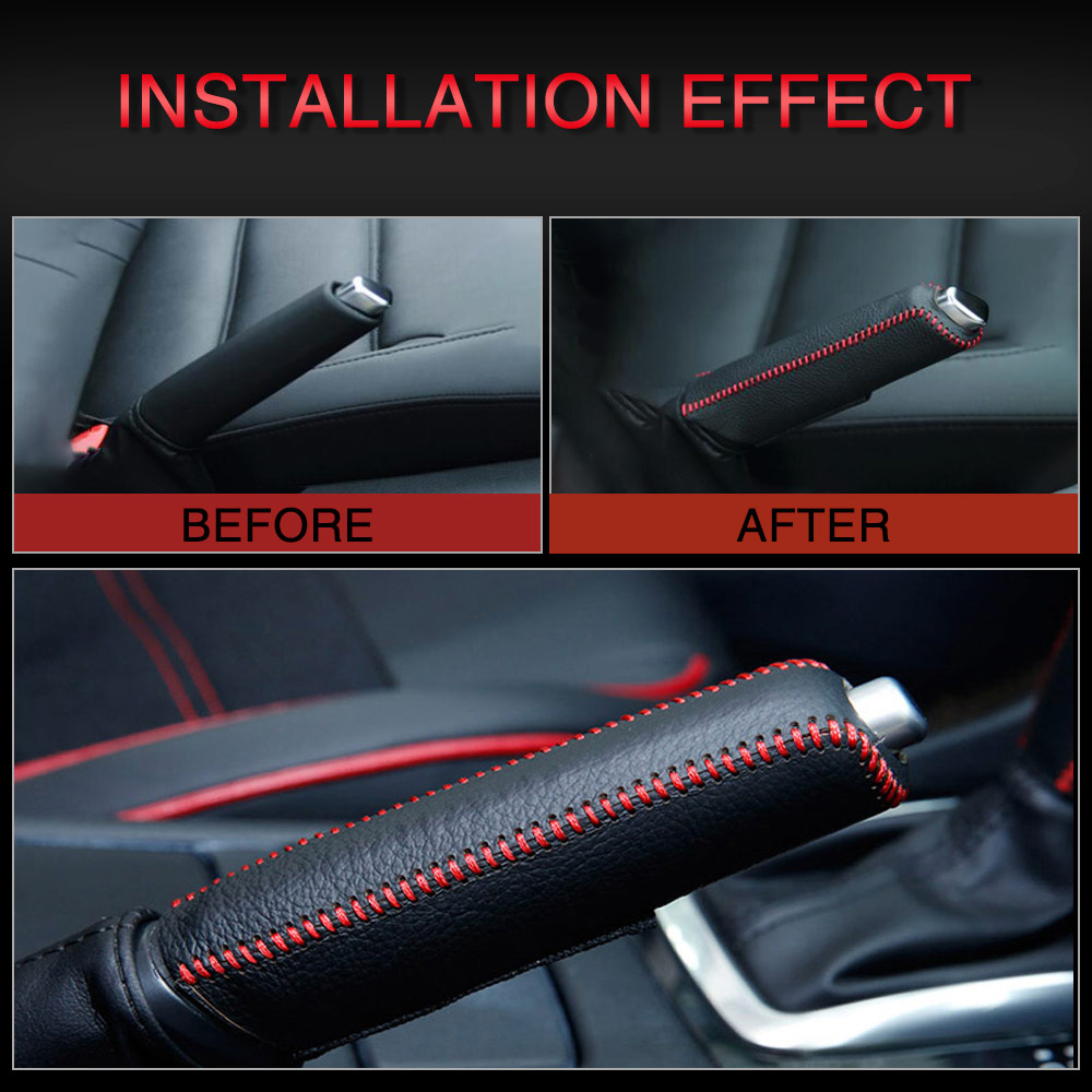 Leather Gears Handbrake Cover Auto Interior for Volkswagen VW Passat B7 B8 Bora POLO GOLF 6 7 Jetta MK6 RS Leather Gears Handbrake Cover Auto Interior for Volkswagen VW Passat B7 B8 Bora POLO GOLF 6 7 Jetta MK6 RS