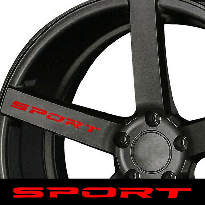 Strong Sticker Car Body Car Door Rims Wheel Hub Racing 4PCS/SET SPORT Decal Strong Sticker Car Body Car Door Rims Wheel Hub Racing 4PCS/SET SPORT Decal