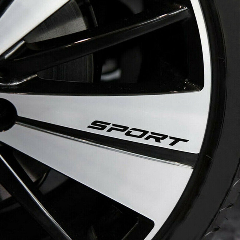 Strong Sticker Car Body Car Door Rims Wheel Hub Racing 4PCS/SET SPORT Decal Strong Sticker Car Body Car Door Rims Wheel Hub Racing 4PCS/SET SPORT Decal