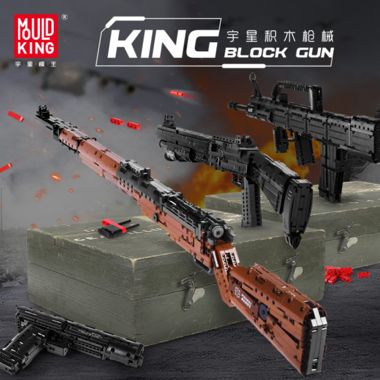 MOULD KING Creative Desert Eagle Pistol Weapon SWAT Gun 98K MP5 Building Blocks Bricks Kids DIY Toys Christmas Gifts