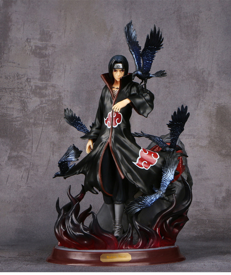 Naruto Anime Uchiha Itachi and Ravens PVC Action Figure Model 25 cm Naruto Anime Uchiha Itachi and Ravens PVC Action Figure Model 25 cm