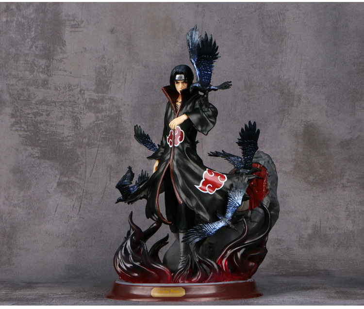 Naruto Anime Uchiha Itachi and Ravens PVC Action Figure Model 25 cm Naruto Anime Uchiha Itachi and Ravens PVC Action Figure Model 25 cm