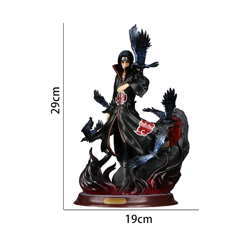 Naruto Anime Uchiha Itachi and Ravens PVC Action Figure Model 25 cm Naruto Anime Uchiha Itachi and Ravens PVC Action Figure Model 25 cm