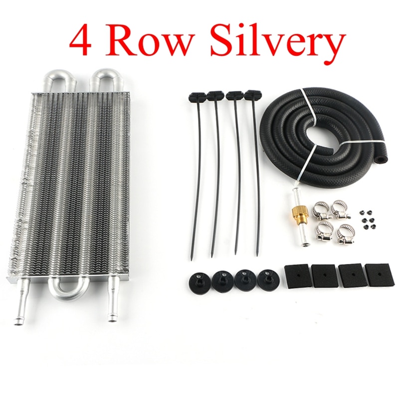 Universal aluminum oil cooler assembly for automatic and manual transmissions Universal aluminum oil cooler assembly for automatic and manual transmissions