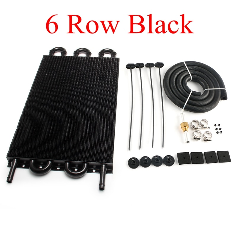 Universal aluminum oil cooler assembly for automatic and manual transmissions Universal aluminum oil cooler assembly for automatic and manual transmissions