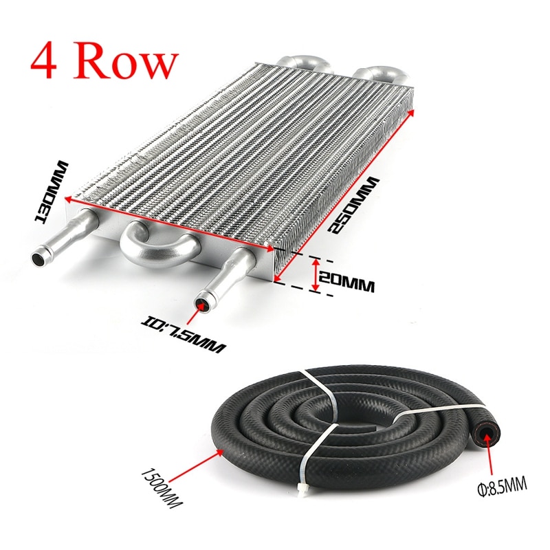 Universal aluminum oil cooler assembly for automatic and manual transmissions Universal aluminum oil cooler assembly for automatic and manual transmissions