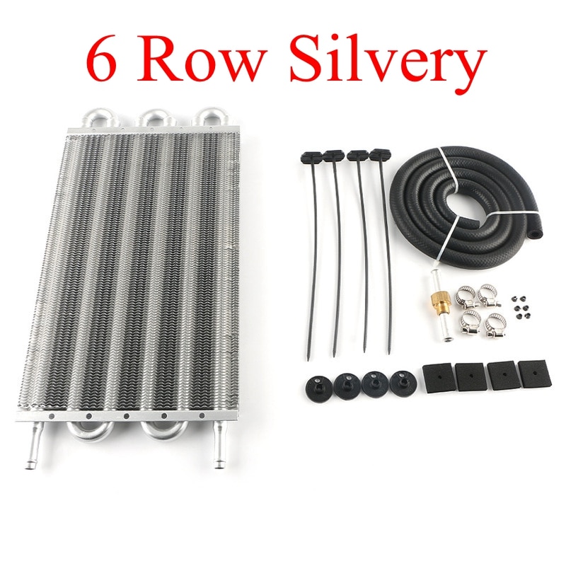 Universal aluminum oil cooler assembly for automatic and manual transmissions Universal aluminum oil cooler assembly for automatic and manual transmissions