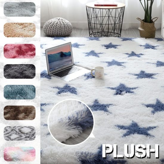 Rugs Long Hair And Lounge Carpet In The Modern-Living Room for Furry Decoration Fluffy Floor Bedside Mats - Image 2