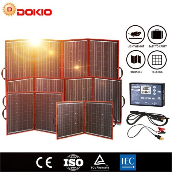 Flexible Foldable Solar Panel High Efficiency Portable For Travel Phone Boat 12V Solar Panel Kit