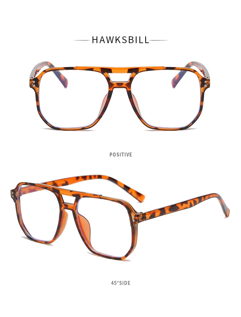 Transparent Glasses Frame Women Men Anti Blue Light square Eyewear Blocking Glasses For Screen
