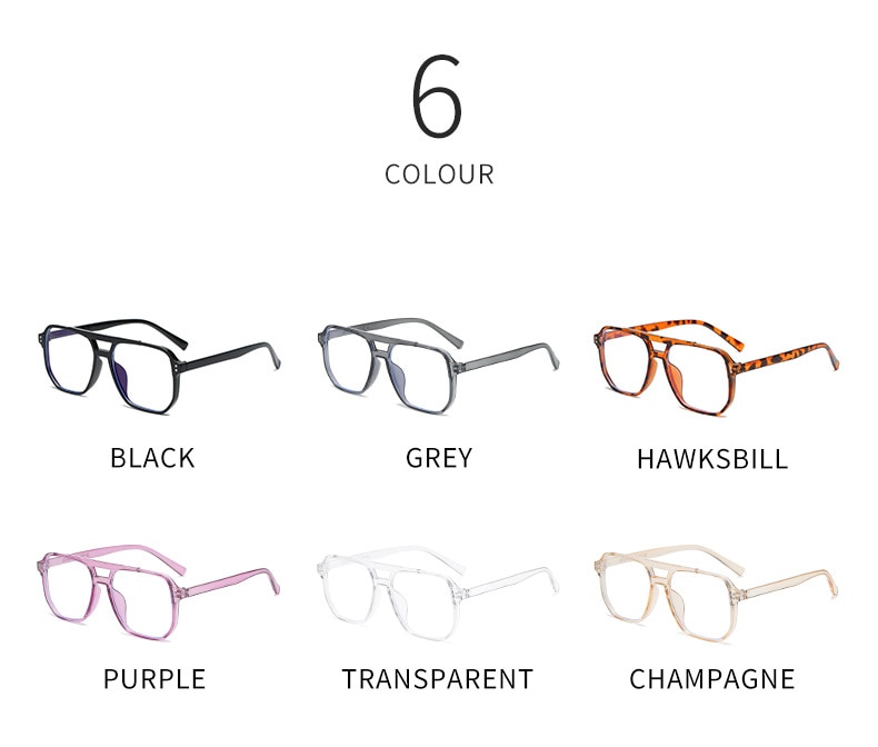 Transparent Glasses Frame Women Men Anti Blue Light square Eyewear Blocking Glasses For Screen
