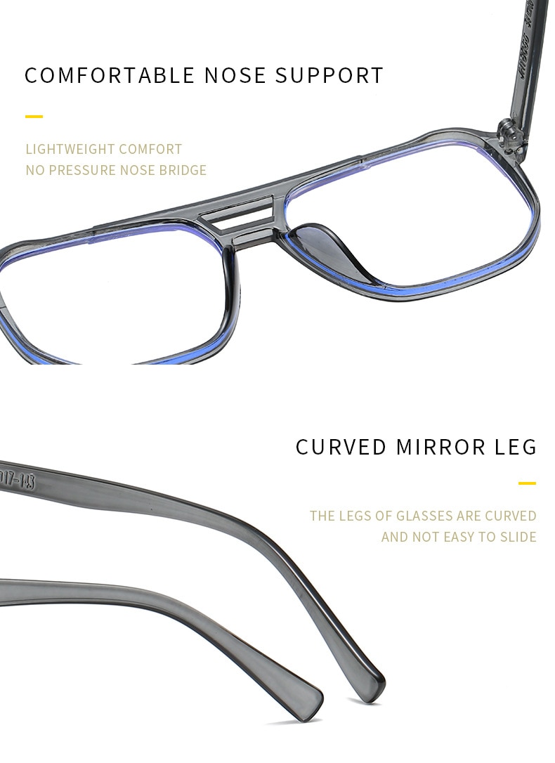 Transparent Glasses Frame Women Men Anti Blue Light square Eyewear Blocking Glasses For Screen