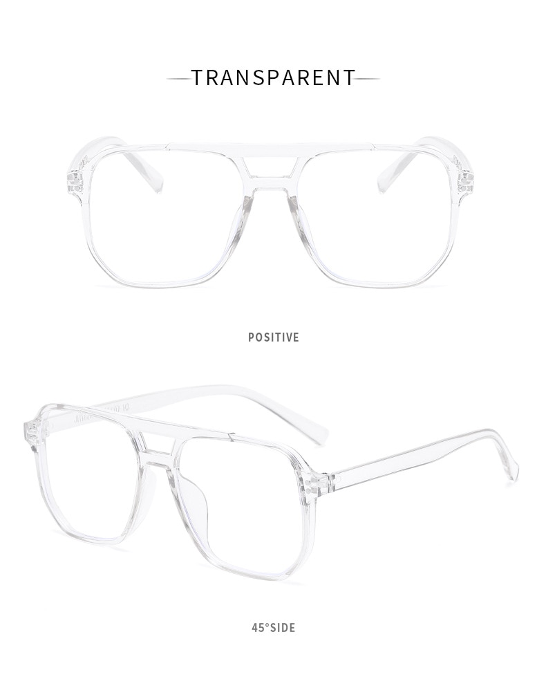 Transparent Glasses Frame Women Men Anti Blue Light square Eyewear Blocking Glasses For Screen