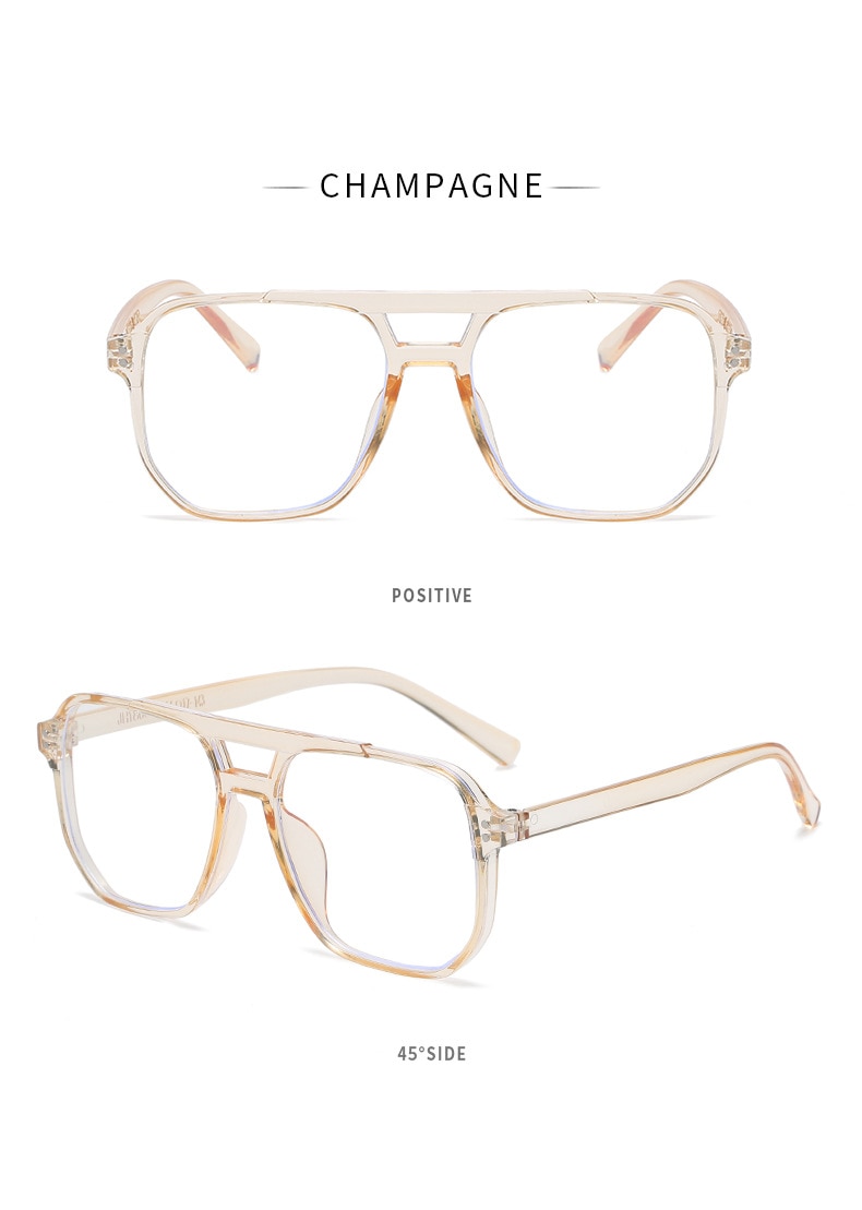 Transparent Glasses Frame Women Men Anti Blue Light square Eyewear Blocking Glasses For Screen