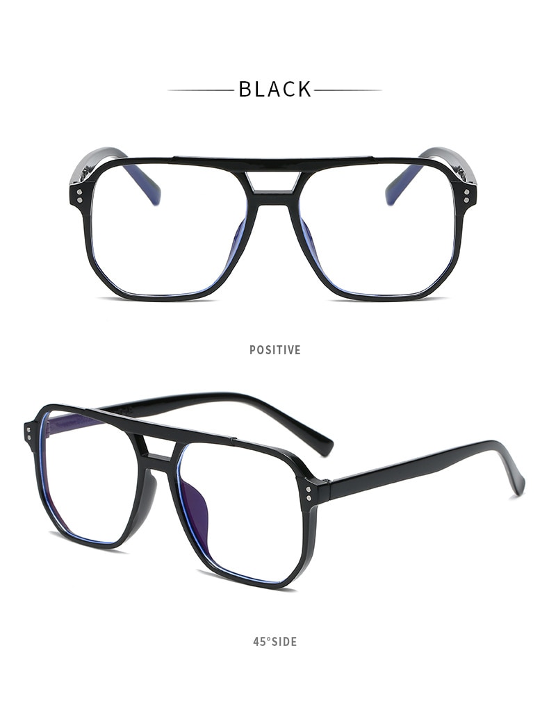 Transparent Glasses Frame Women Men Anti Blue Light square Eyewear Blocking Glasses For Screen