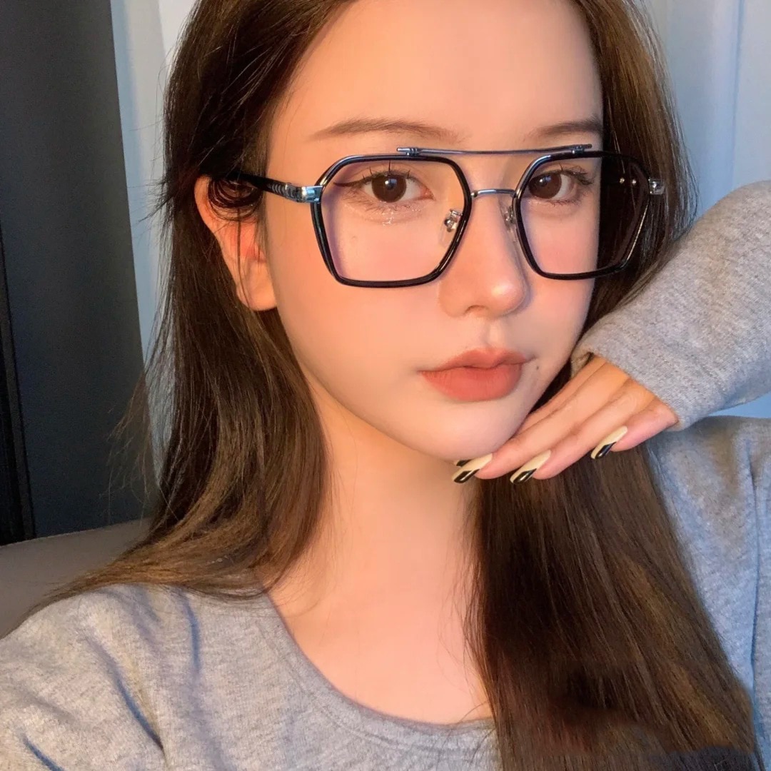 Anti Blue Light Glasses square Eyewear Blocking Metal Glasses Frame Women Men