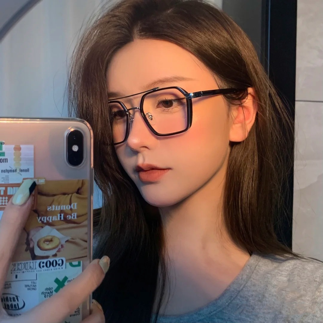 Anti Blue Light Glasses square Eyewear Blocking Metal Glasses Frame Women Men