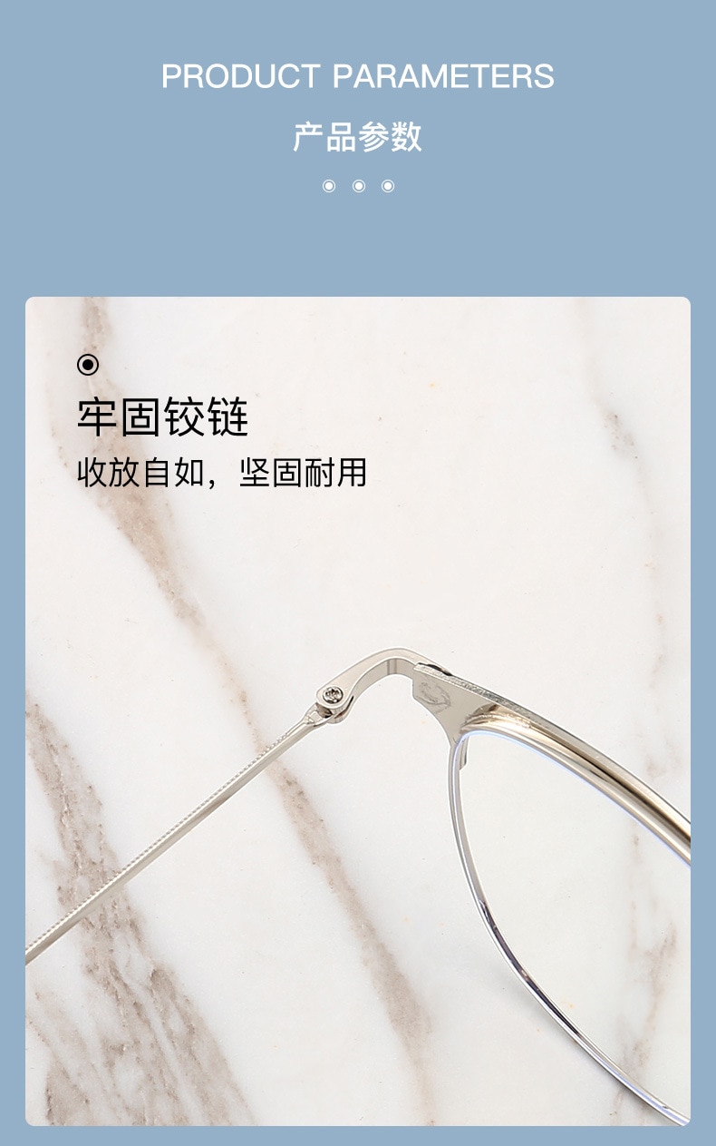 square Plain glasses Metal frame for party Gentle Black eyebrow frame unisex