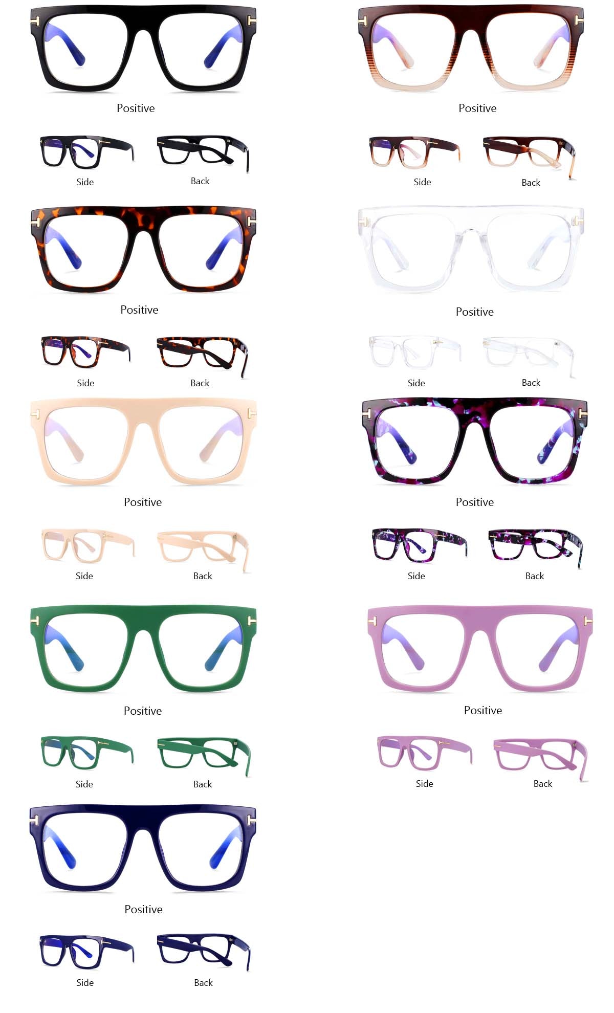 Retro Square Glasses Frame Anti-Blue Light Men Ladies Popular Style Optical Fashion For Screen