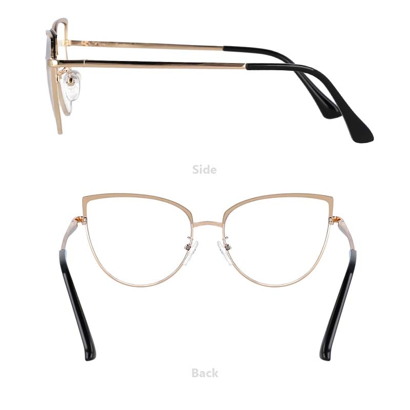 Cat Eye Glasses, Anti Blue Light Metal Frames Brand Women