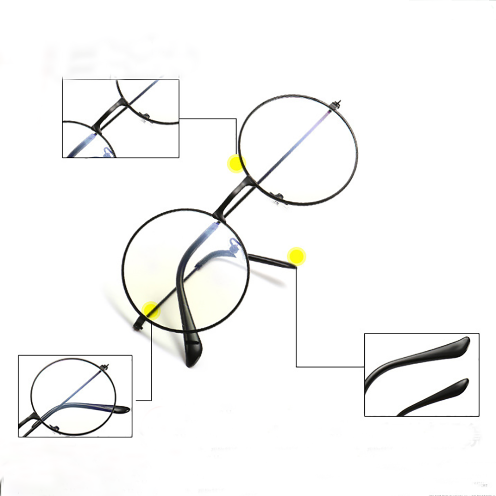 Retro Round Frame Glasses Anti-blue Radiation Ultralight Men Women Blue Light Blocking Glasses Eyewear