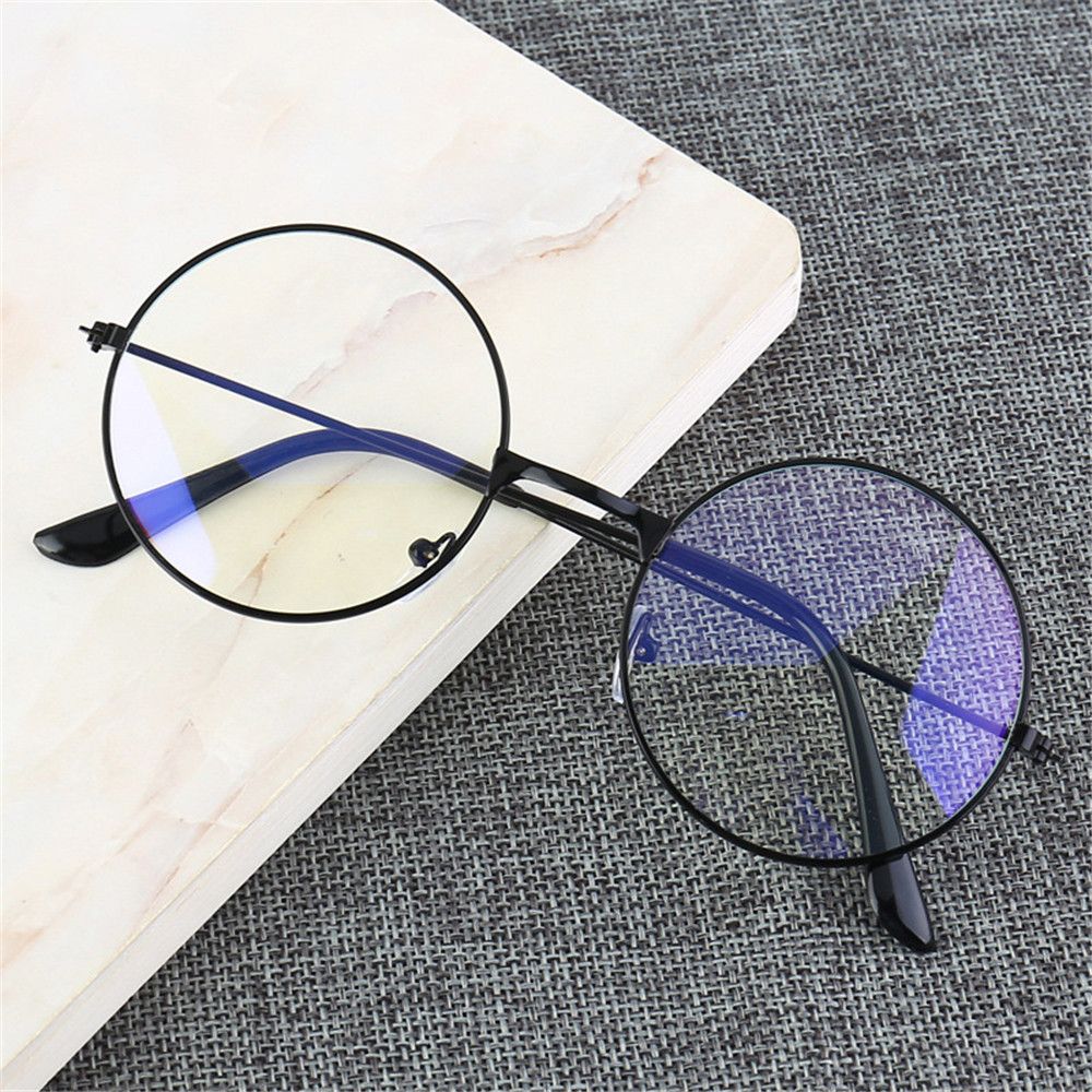 Retro Round Frame Glasses Anti-blue Radiation Ultralight Men Women Blue Light Blocking Glasses Eyewear