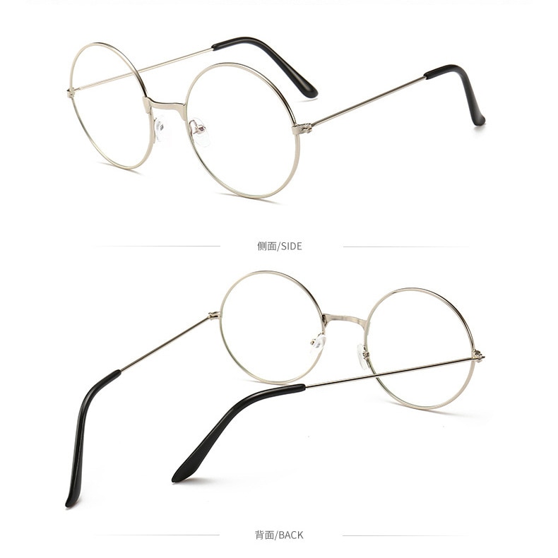 Retro Round Frame Glasses Anti-blue Radiation Ultralight Men Women Blue Light Blocking Glasses Eyewear
