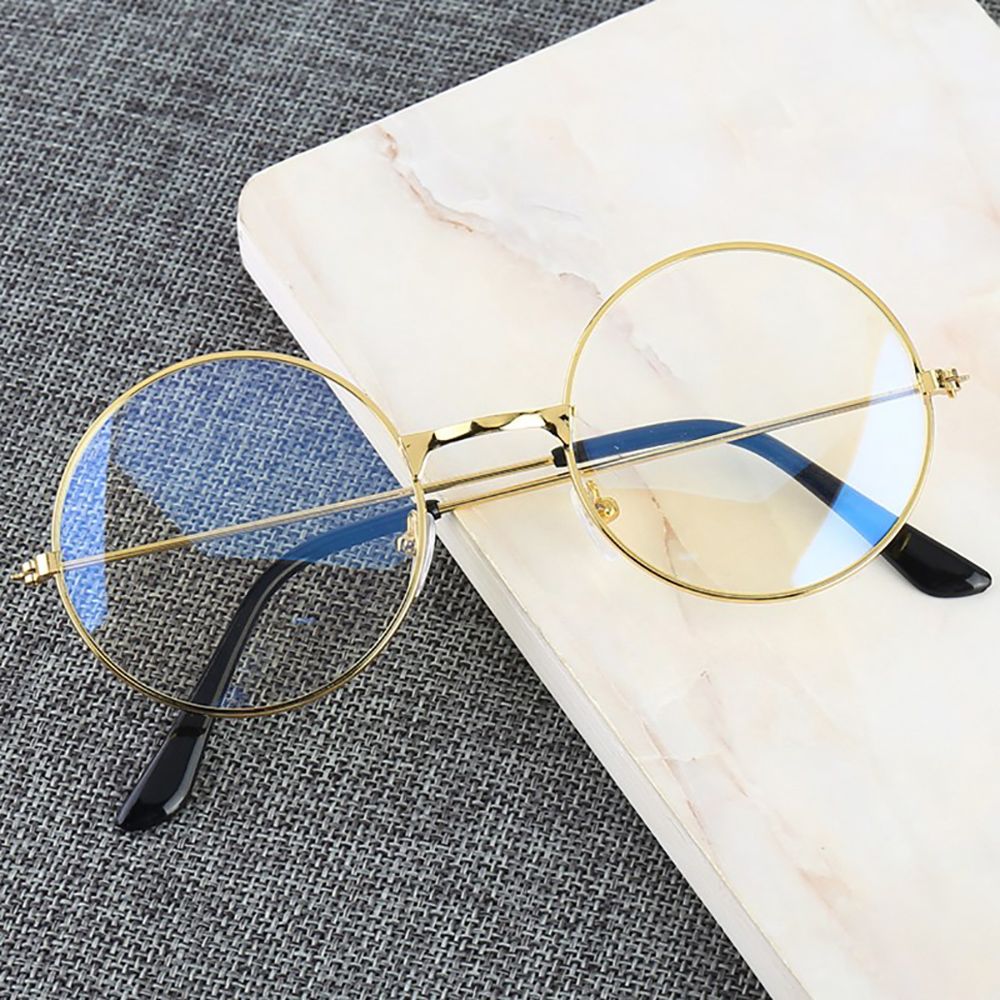 Retro Round Frame Glasses Anti-blue Radiation Ultralight Men Women Blue Light Blocking Glasses Eyewear