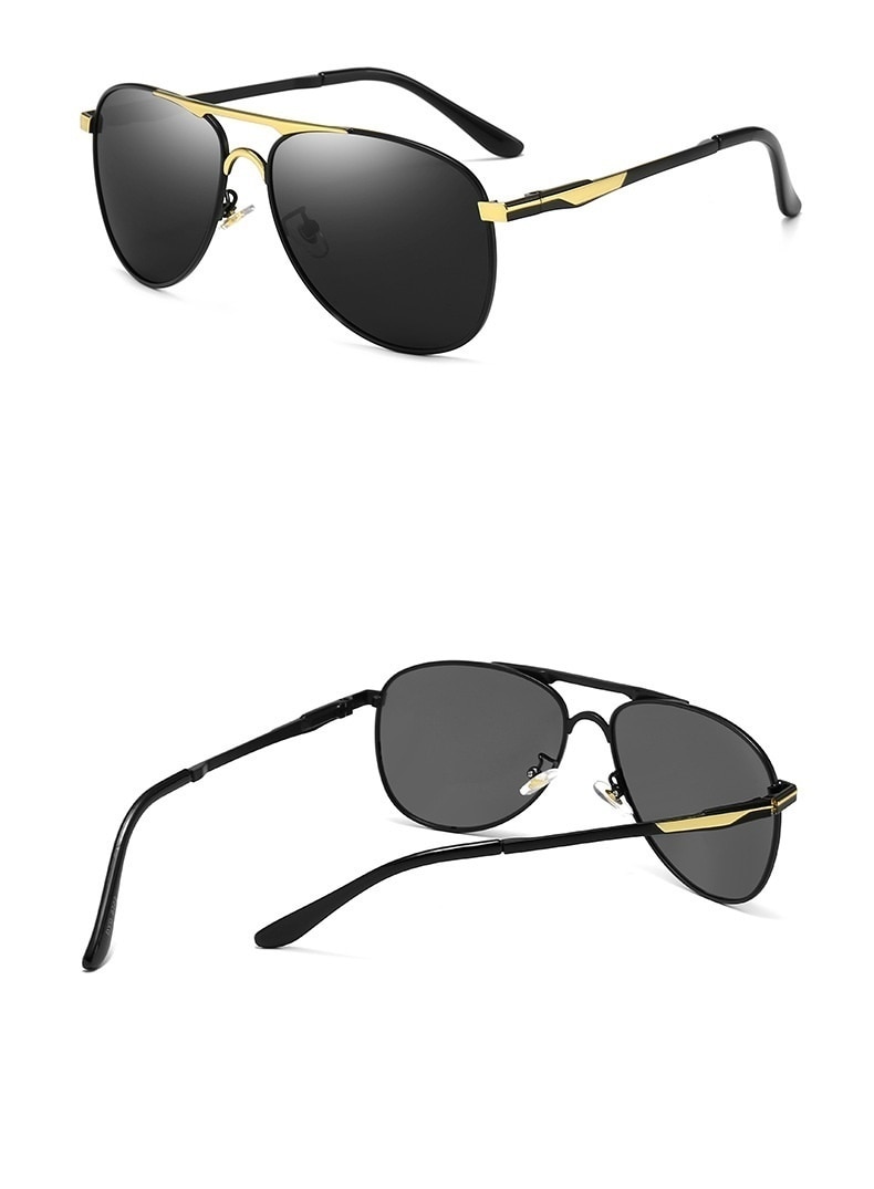 Luxury Pilot Polarized Sunglasses For Men Women Driving Fishing Retro Brand Designer Metal UV400