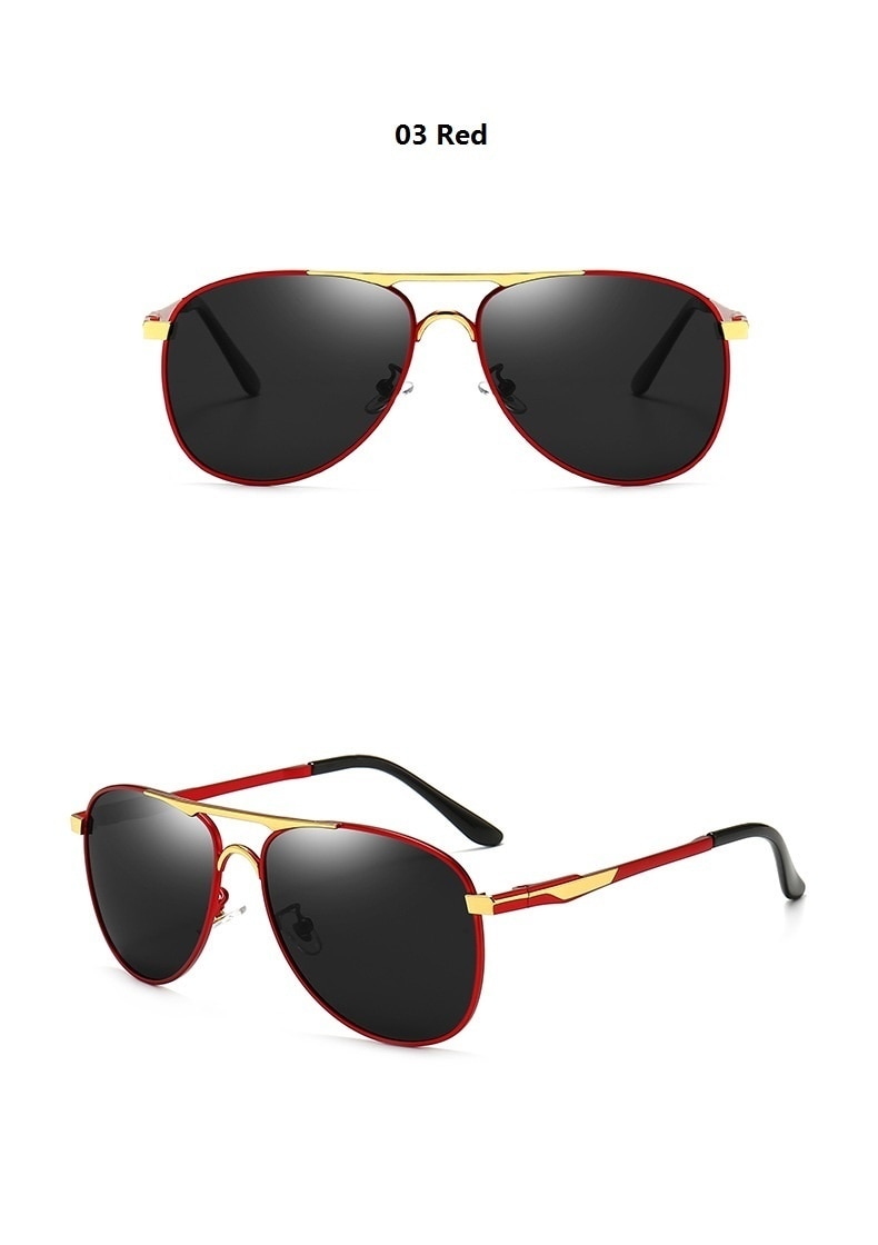 Luxury Pilot Polarized Sunglasses For Men Women Driving Fishing Retro Brand Designer Metal UV400