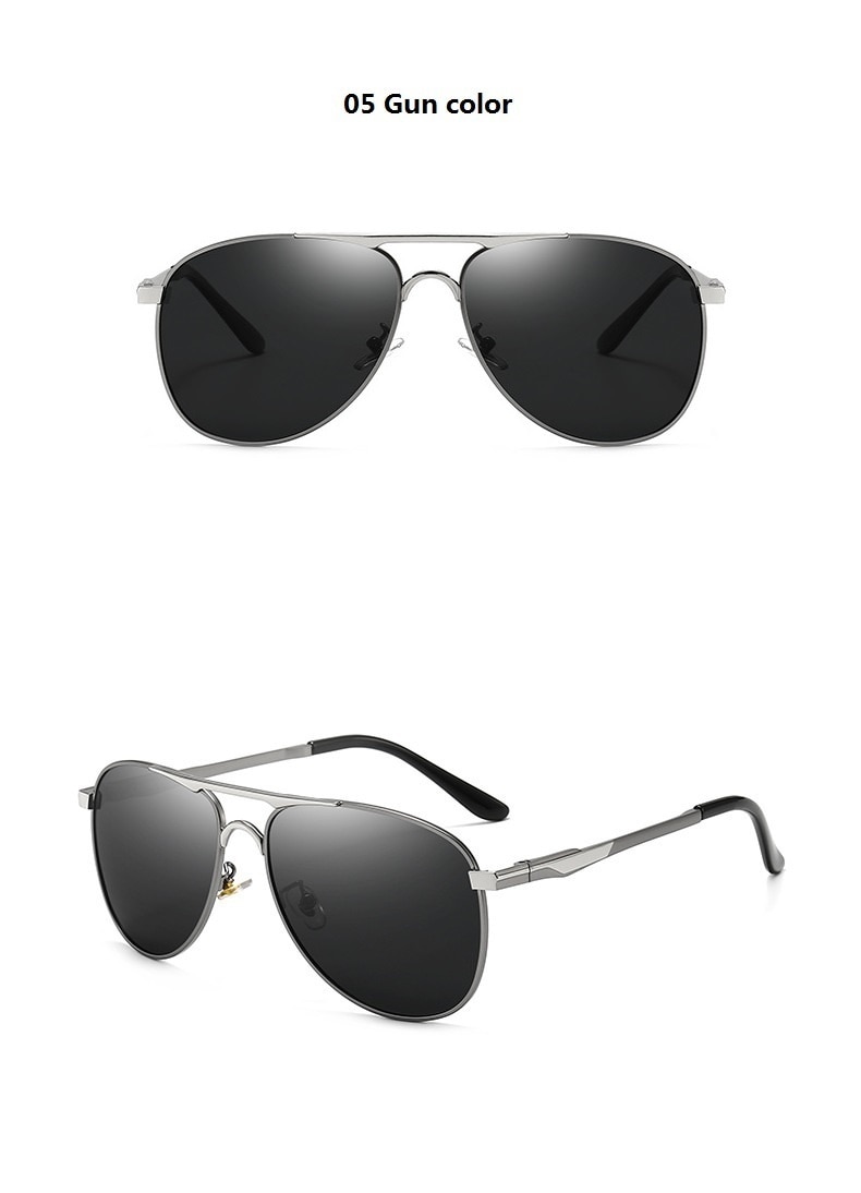 Luxury Pilot Polarized Sunglasses For Men Women Driving Fishing Retro Brand Designer Metal UV400