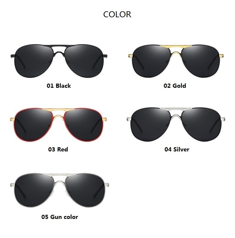 Luxury Pilot Polarized Sunglasses For Men Women Driving Fishing Retro Brand Designer Metal UV400