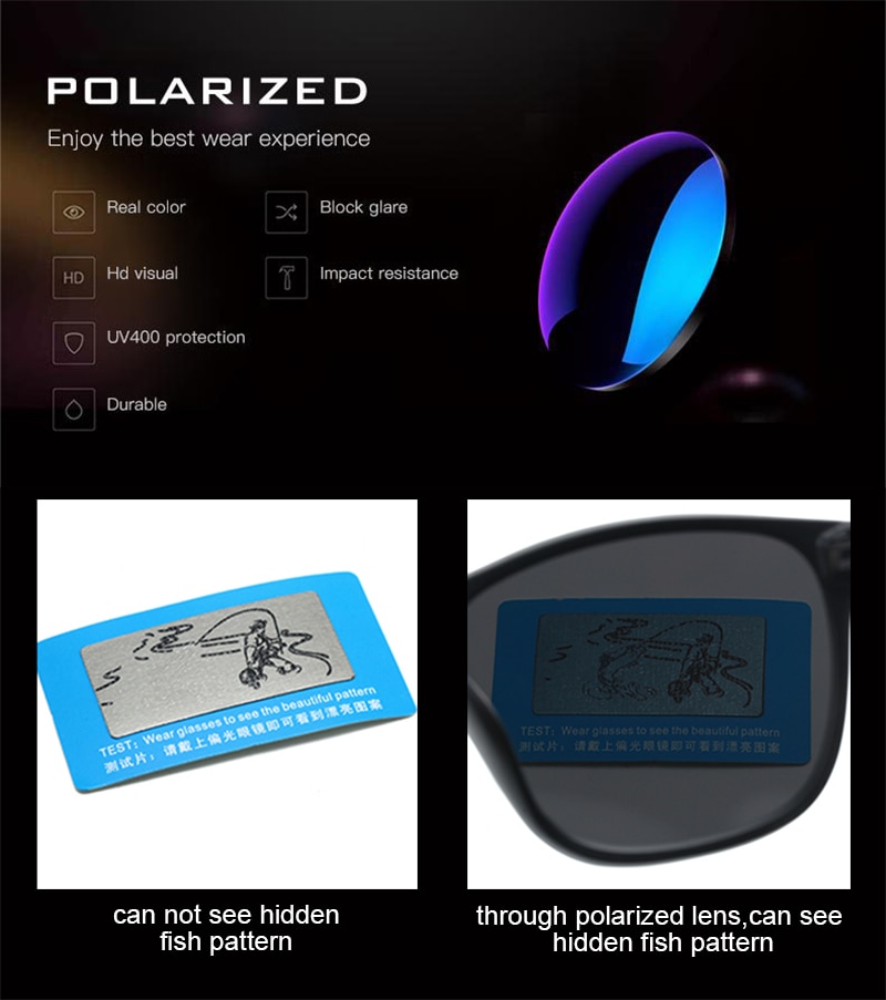 New Square Polarized Sunglasses Unsex Fashion HOOBAN Brand Design One-piece Lens UV400