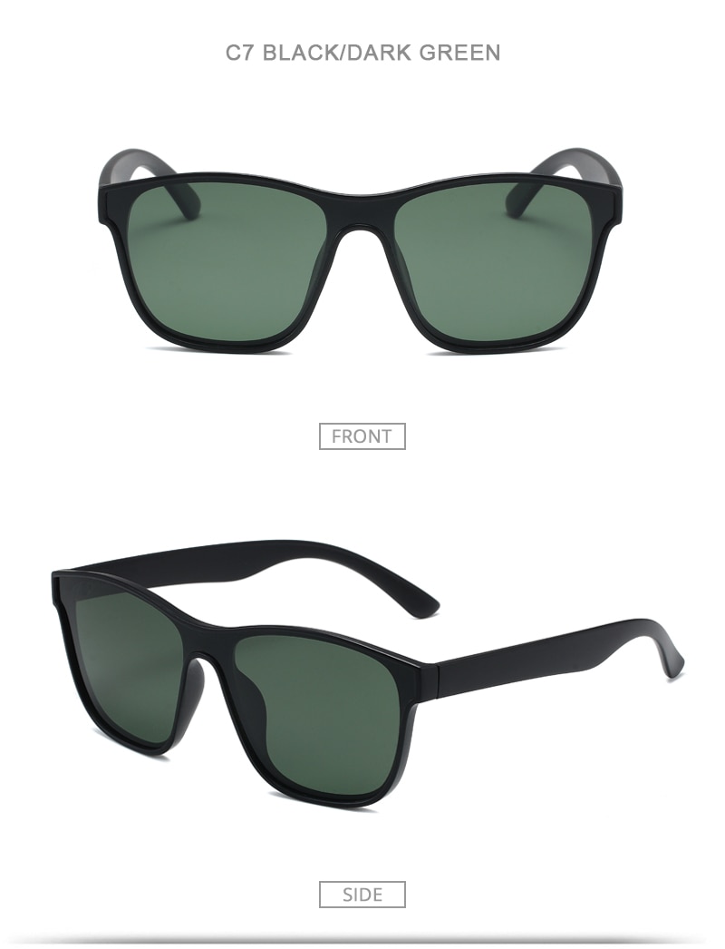New Square Polarized Sunglasses Unsex Fashion HOOBAN Brand Design One-piece Lens UV400