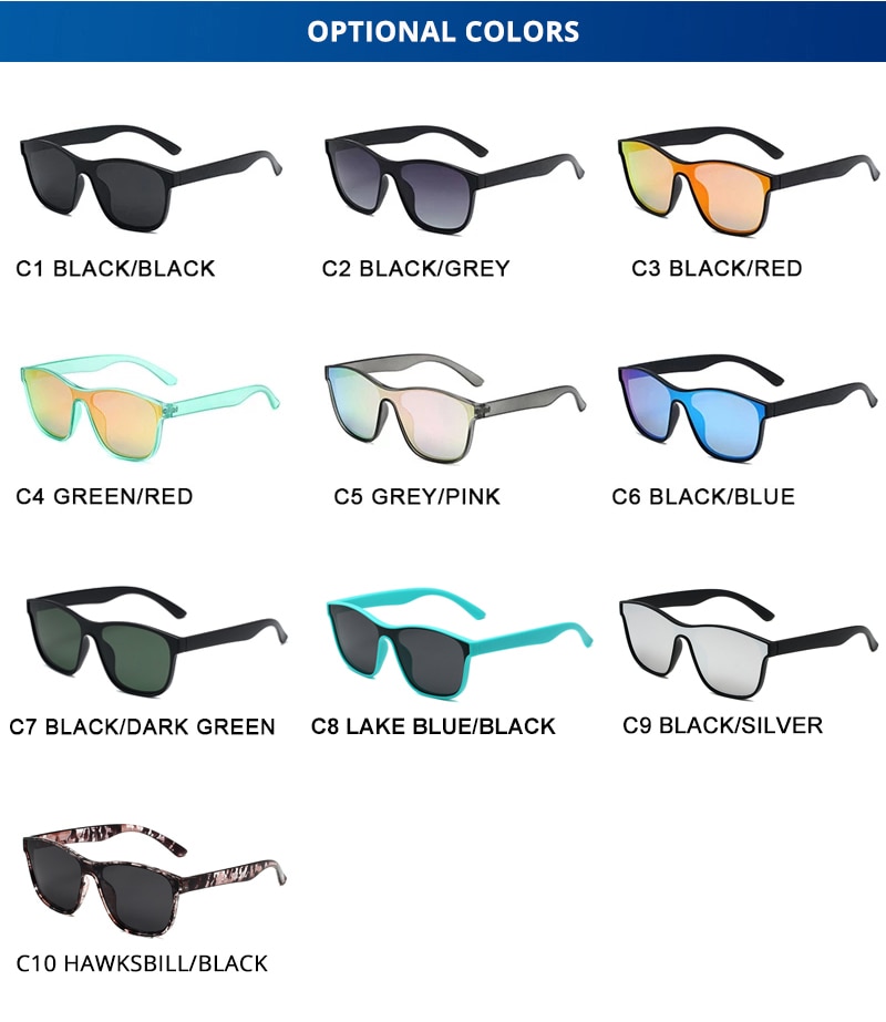 New Square Polarized Sunglasses Unsex Fashion HOOBAN Brand Design One-piece Lens UV400