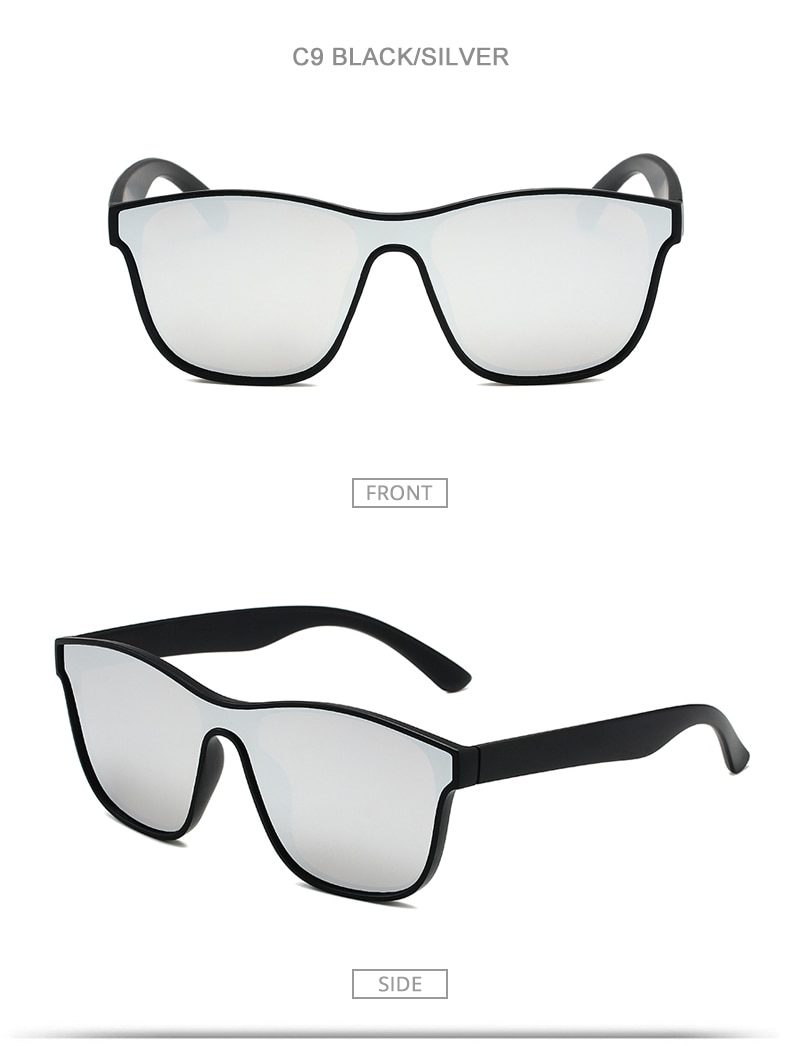 New Square Polarized Sunglasses Unsex Fashion HOOBAN Brand Design One-piece Lens UV400