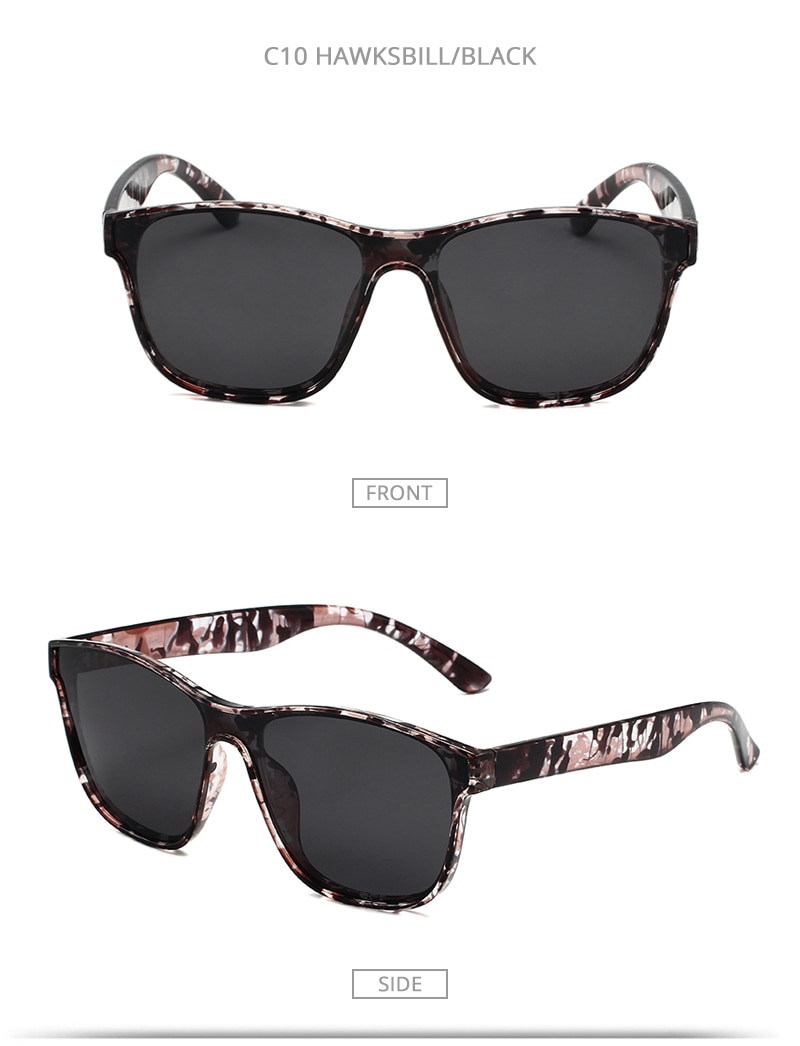 New Square Polarized Sunglasses Unsex Fashion HOOBAN Brand Design One-piece Lens UV400