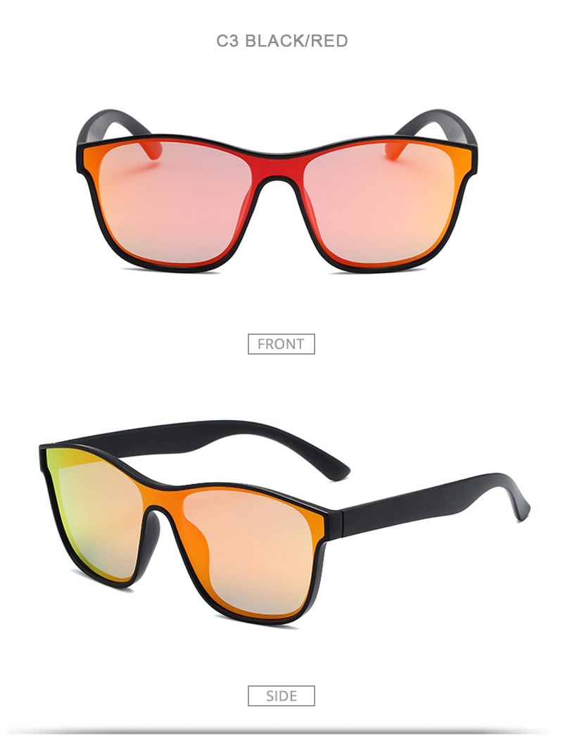 New Square Polarized Sunglasses Unsex Fashion HOOBAN Brand Design One-piece Lens UV400