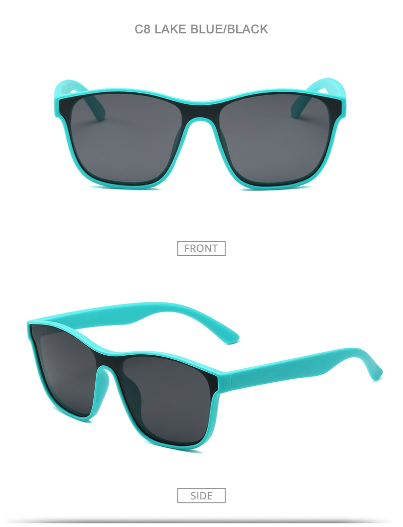 New Square Polarized Sunglasses Unsex Fashion HOOBAN Brand Design One-piece Lens UV400